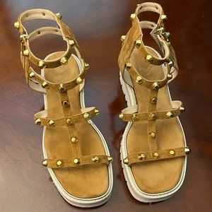 Marian Women's Sandal, Soft Leather, metal application, gladiator sandal SZ. 7.5